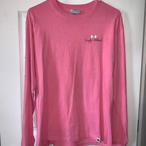 Simply Southern long sleeve pink shirt